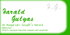 harald gulyas business card